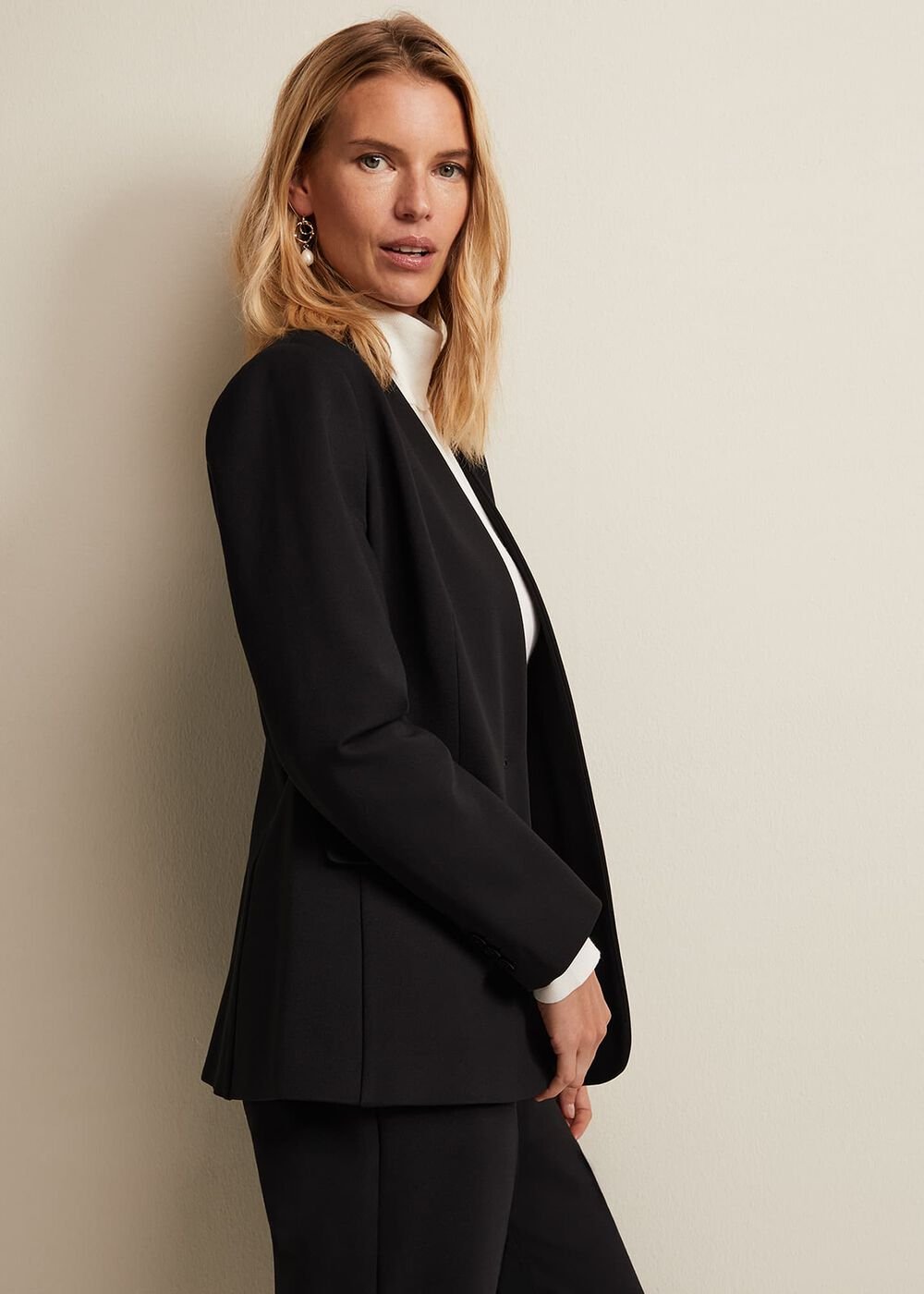 Devin Black Ponte Blazer Black