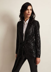 Ameera Sequin Soft Blazer Black