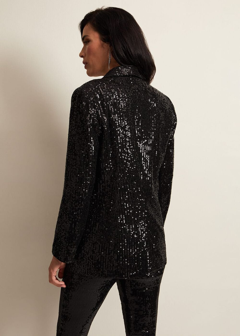 Ameera Sequin Soft Blazer Black