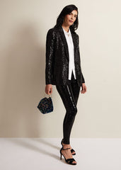 Ameera Sequin Soft Blazer Black