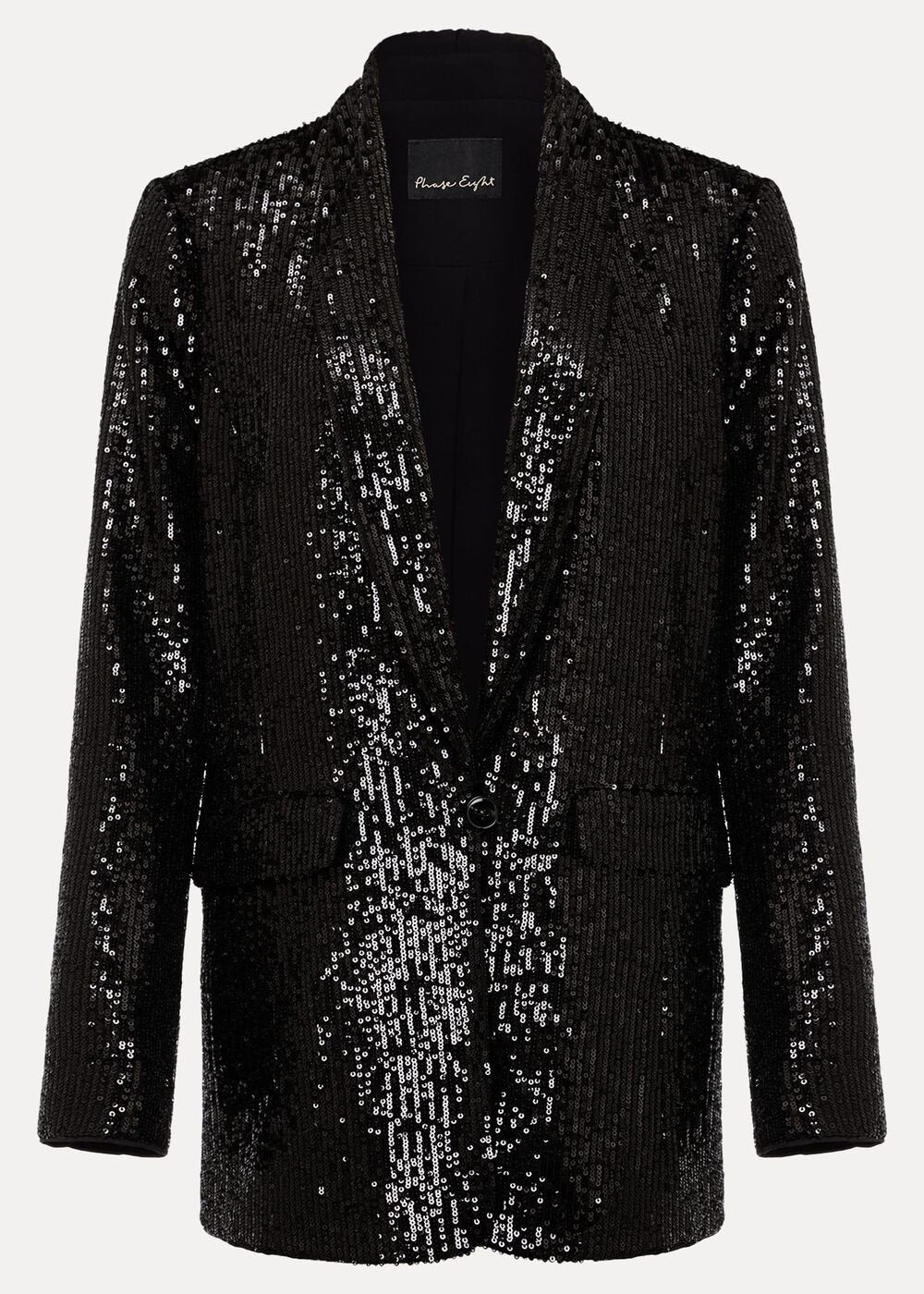 Ameera Sequin Soft Blazer Black