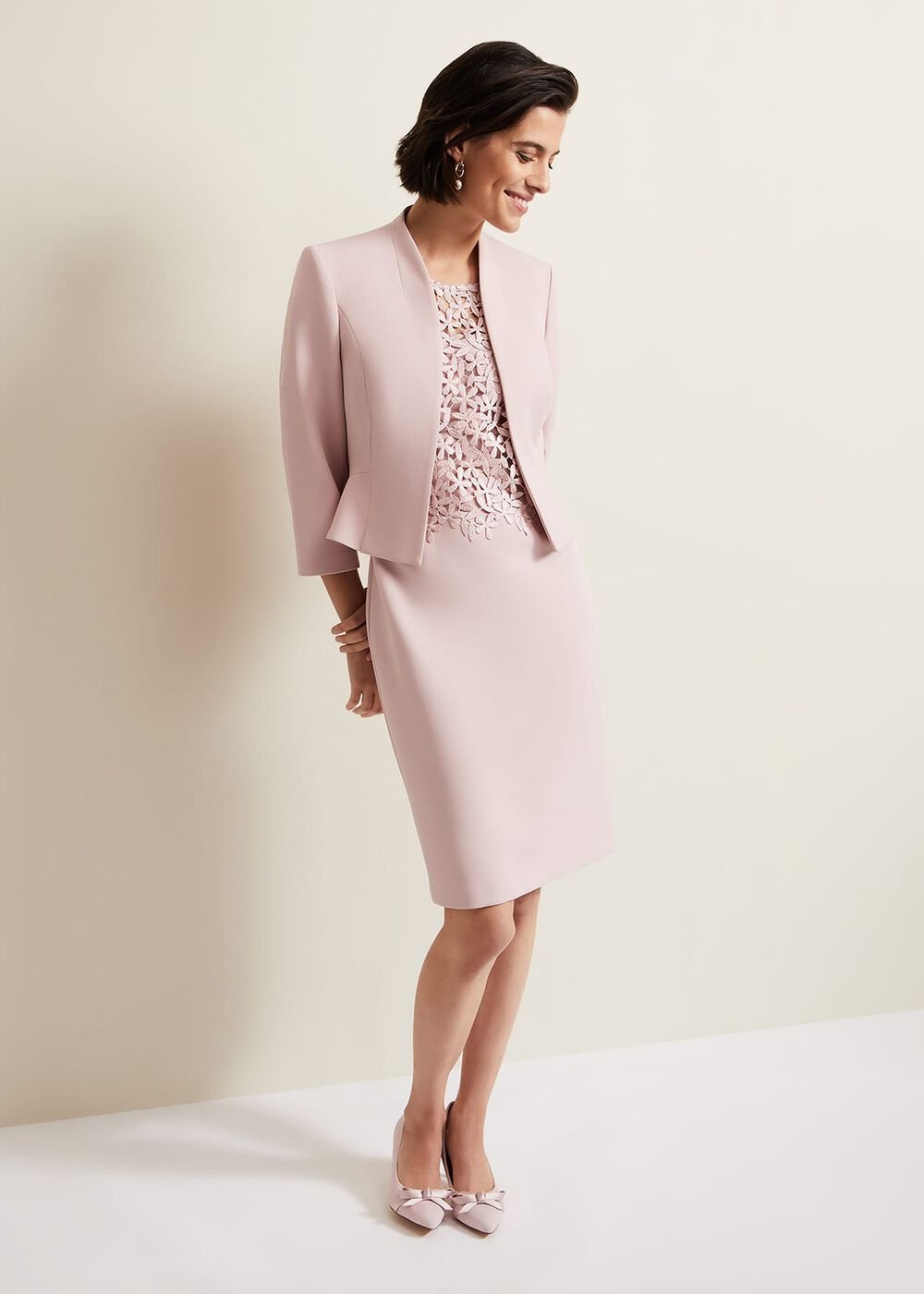 Daisy Peplum Jacket Pale Pink