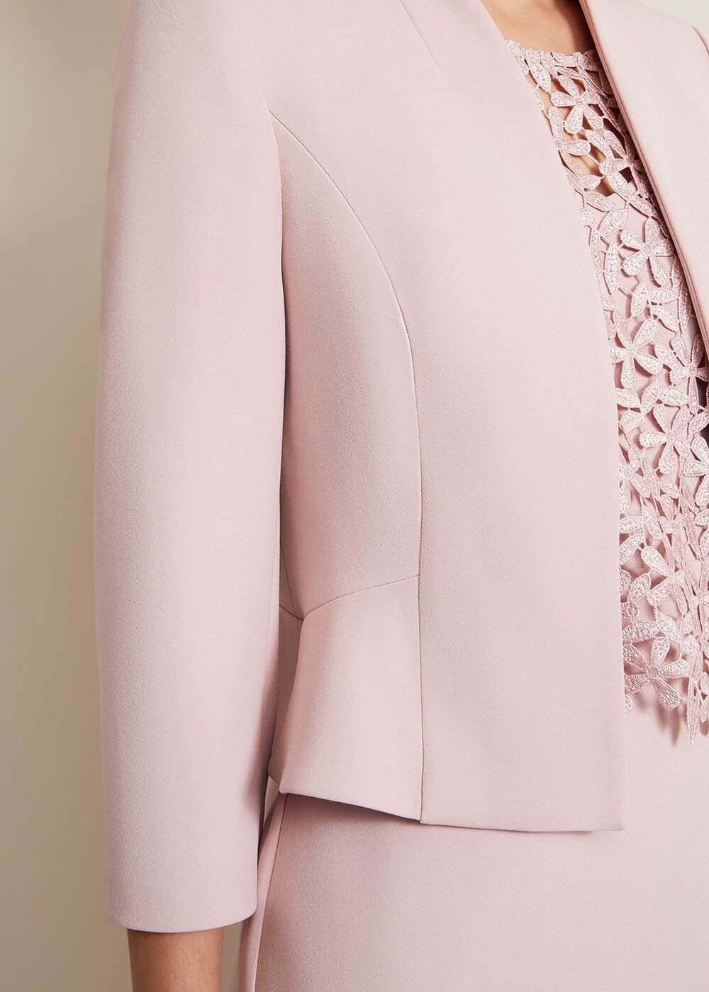 Daisy Peplum Jacket Pale Pink