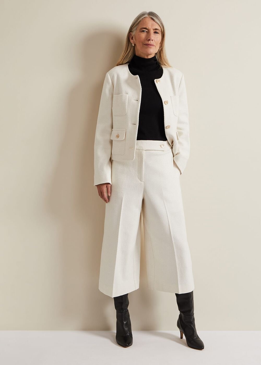 Ripley Boucle Jacket Ivory