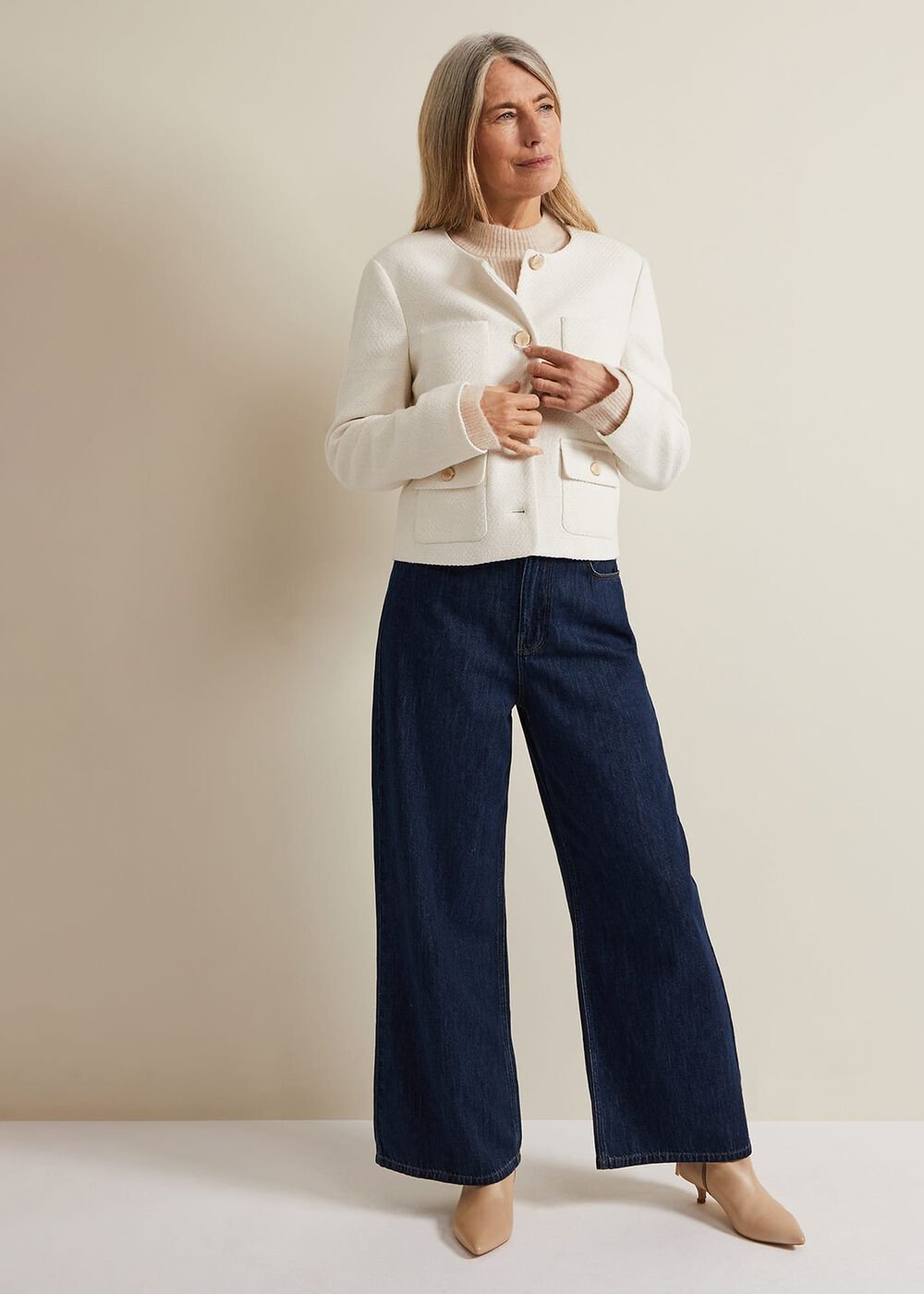 Ripley Boucle Jacket Ivory