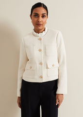 Petite Ripley Boucle Jacket Ivory