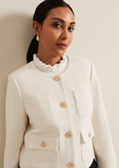 Petite Ripley Boucle Jacket Ivory