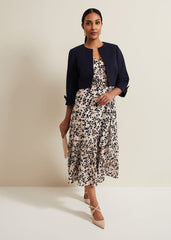 Petite Zoelle Bow Jacket Navy
