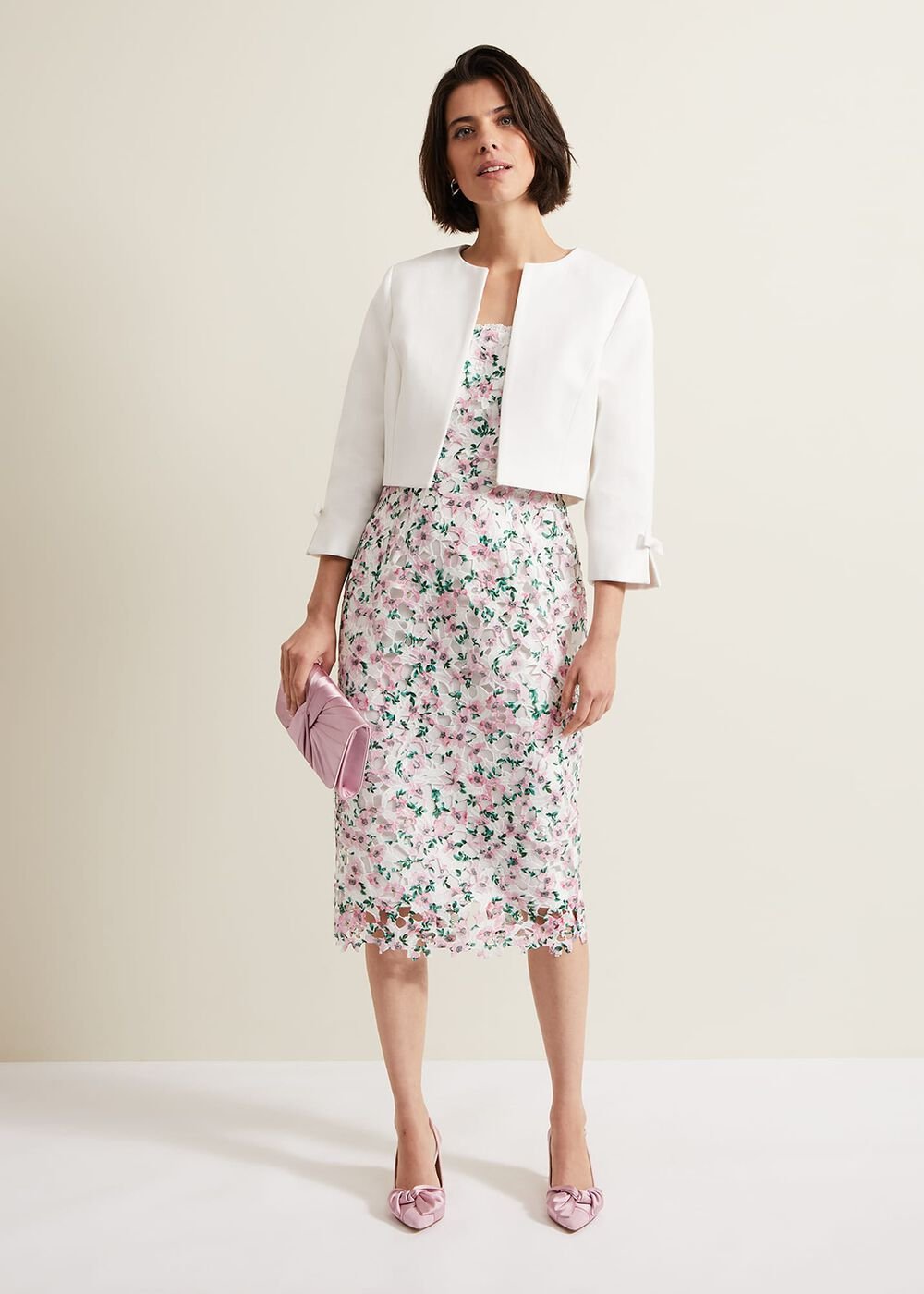 Zoelle Bow Jacket Ivory