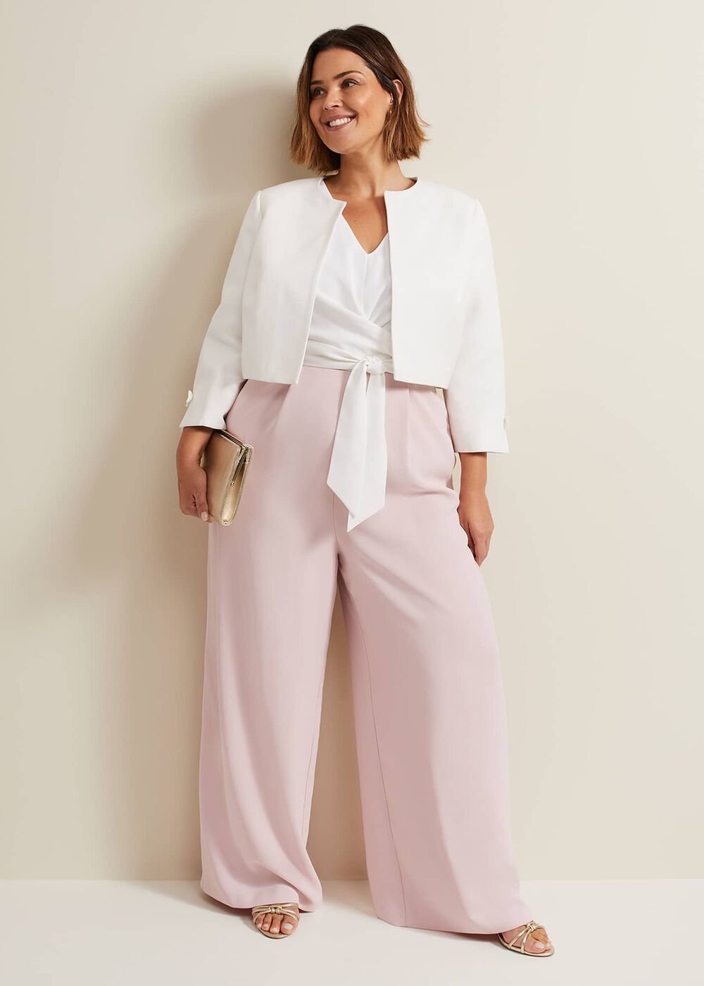 Zoelle Bow Jacket Ivory