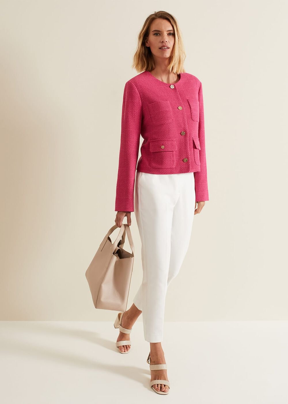 Ripley Pink Boucle Jacket Pink
