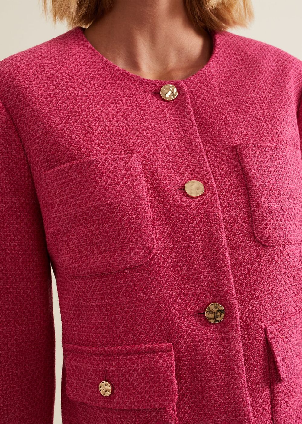 Ripley Pink Boucle Jacket Pink