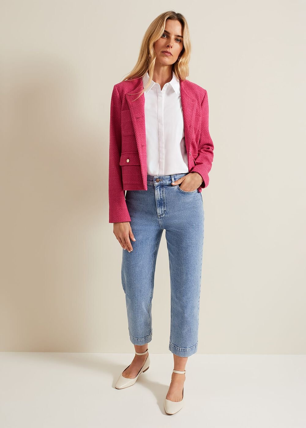 Ripley Pink Boucle Jacket Pink
