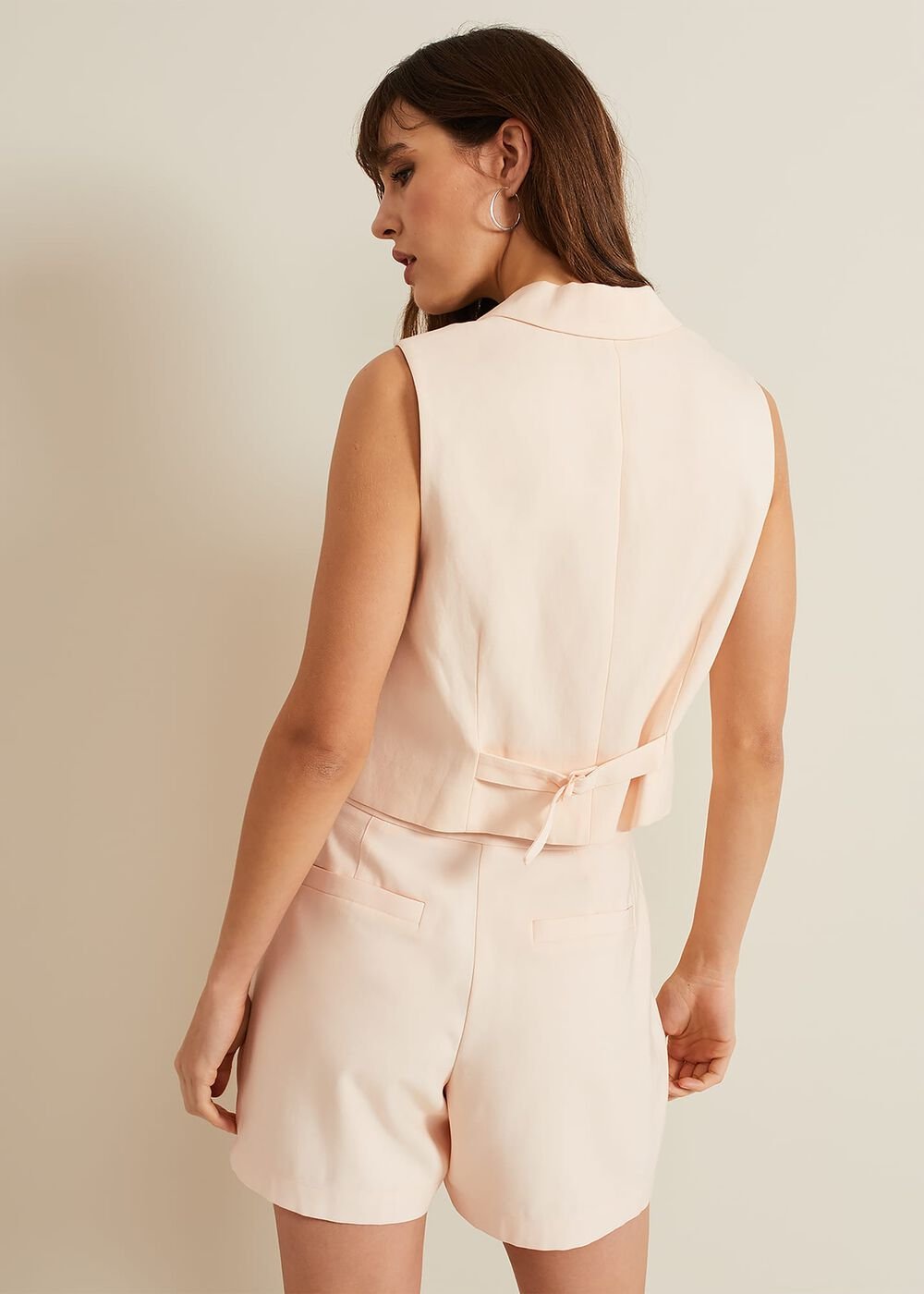 Bianca Peach Waistcoat Coral