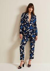 Caddie Floral Suit Jacket Blue
