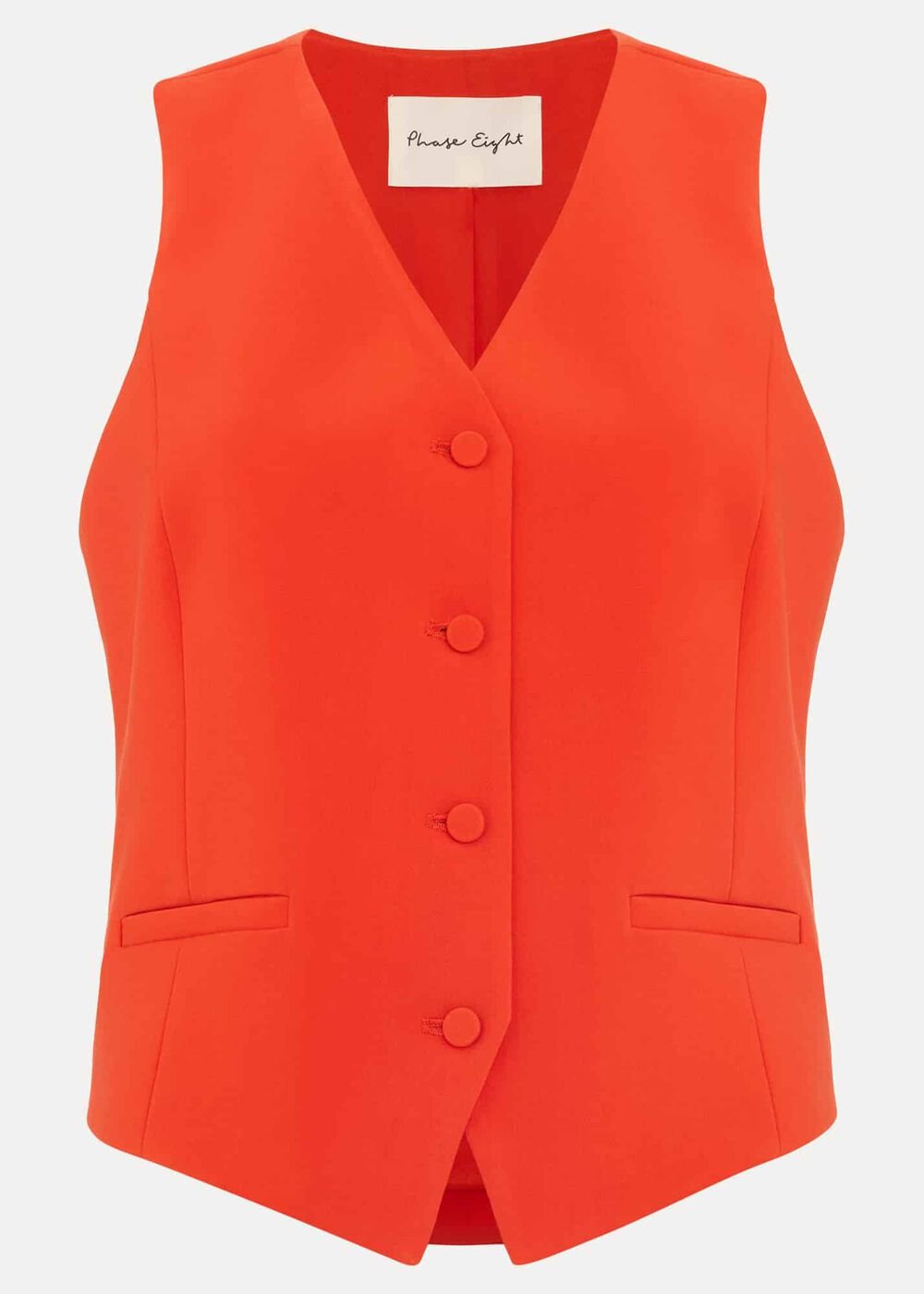 Aubrina Red Waistcoat Red