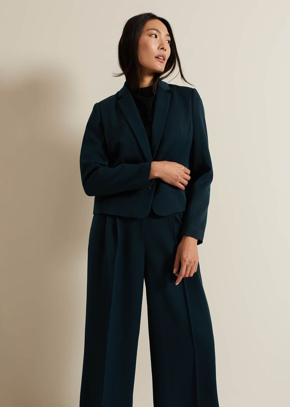 Arabella Crop Blazer Green