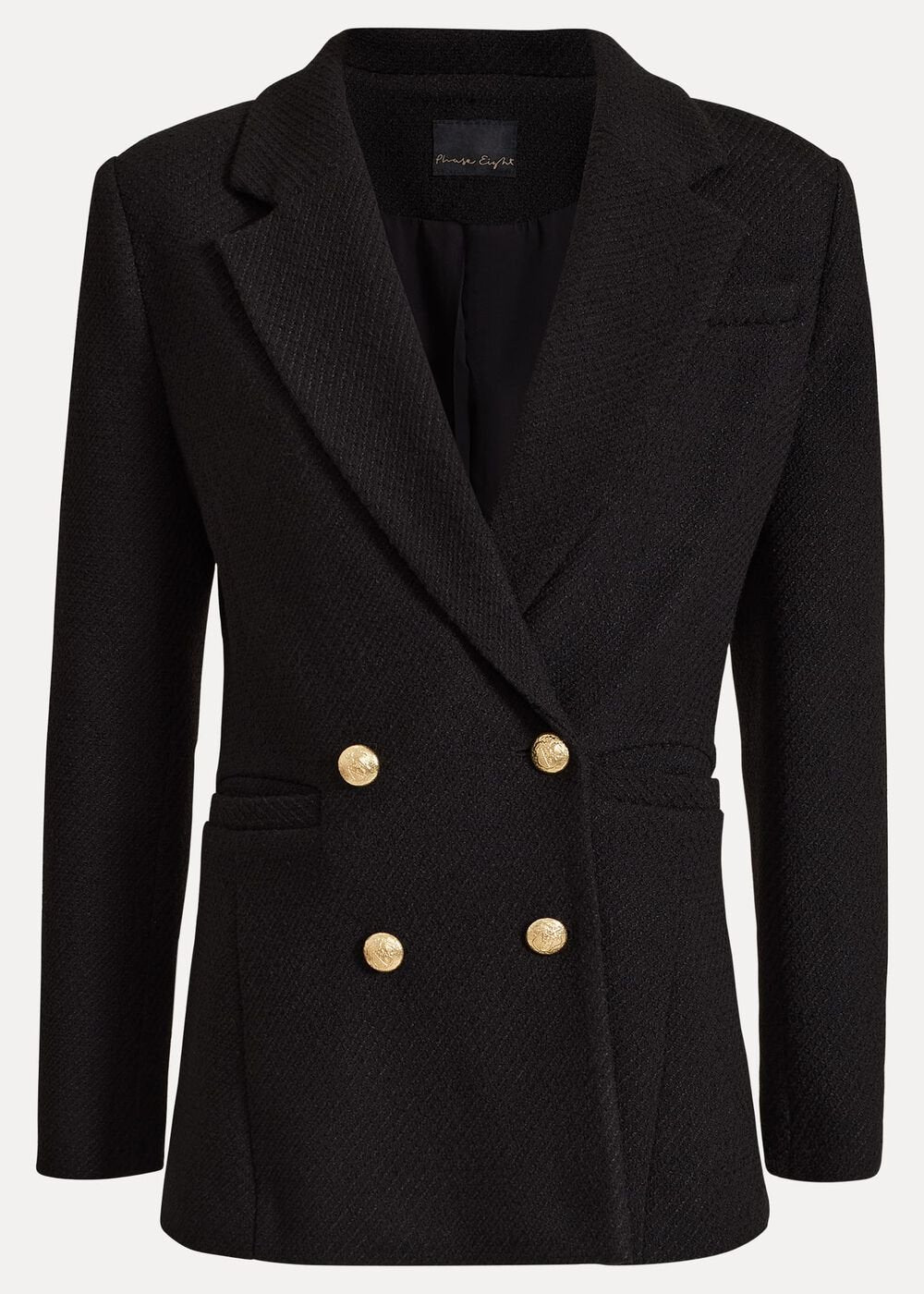 Kiana Boucle Longline Blazer Black