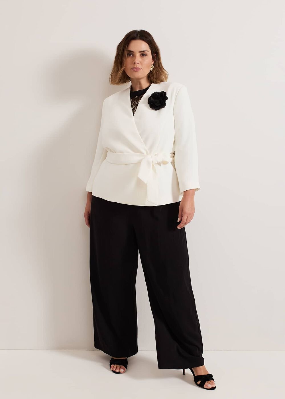Sophin Ivory Corsage Jacket Ivory