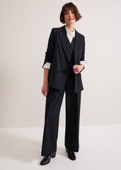 Pia Pinstripe Blazer Navy