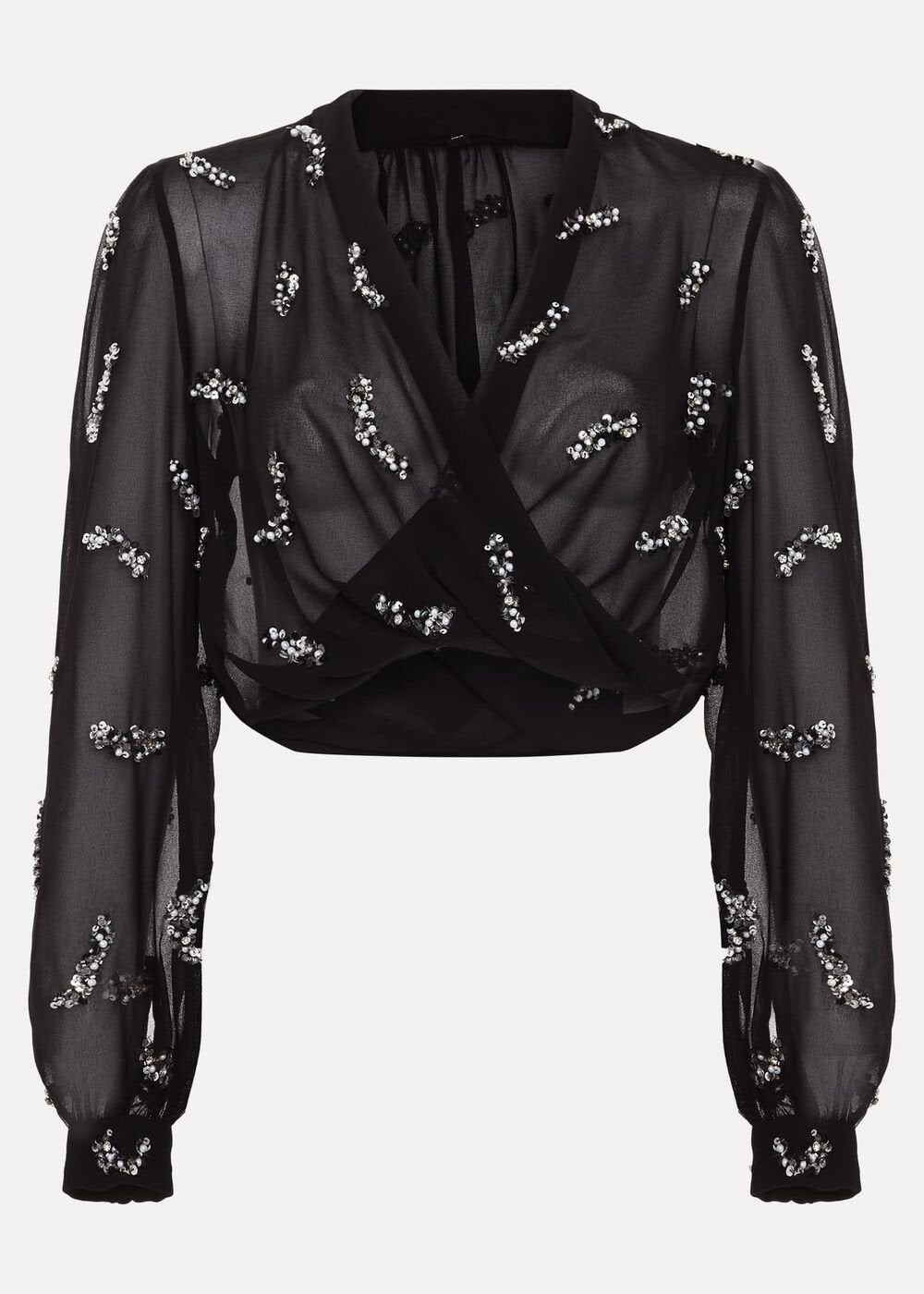 Annette Sequin Embellished Cover Up Black