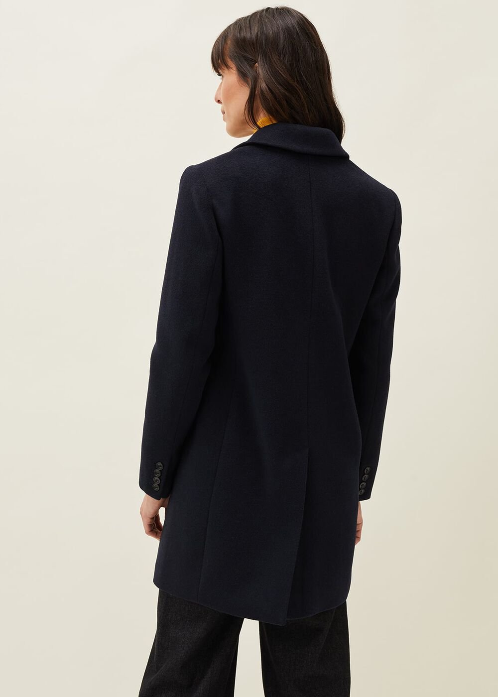 Lydia Red Wool Smart Coat Navy