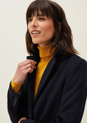 Lydia Red Wool Smart Coat Navy