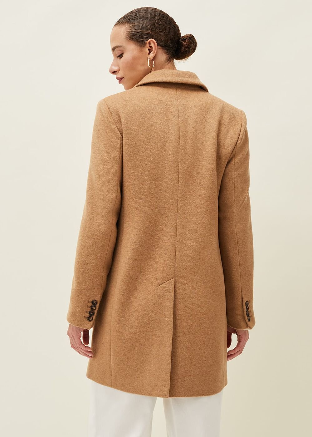 Lydia Red Wool Smart Coat Camel