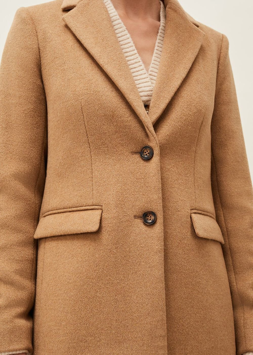 Lydia Red Wool Smart Coat Camel