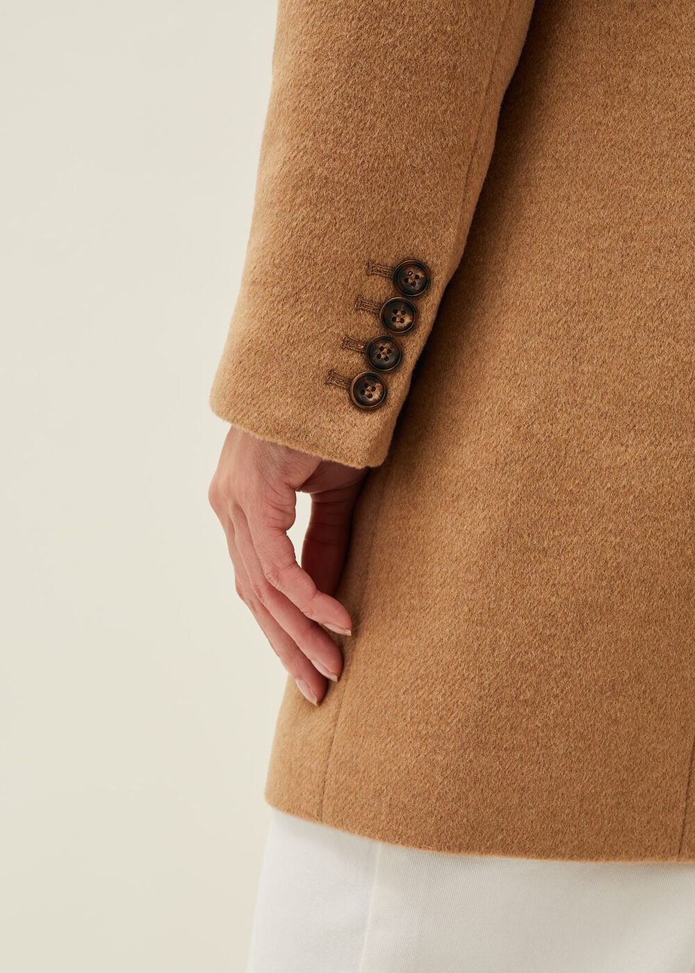 Lydia Red Wool Smart Coat Camel