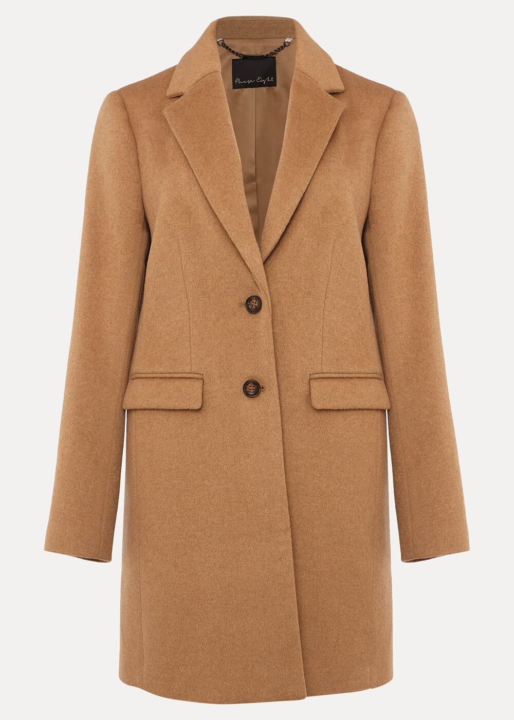 Lydia Red Wool Smart Coat Camel