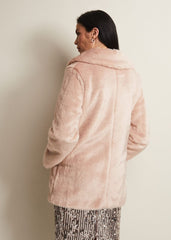 Meg Faux Fur Coat Luxe Pink
