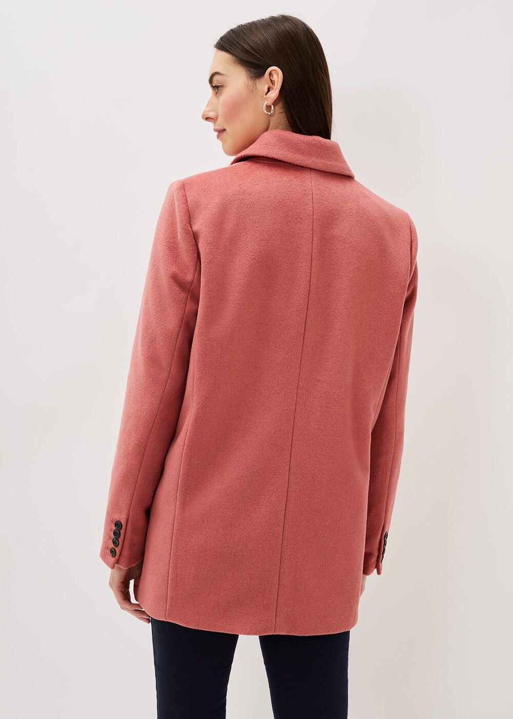 Amara Wool Coat Dark Coral