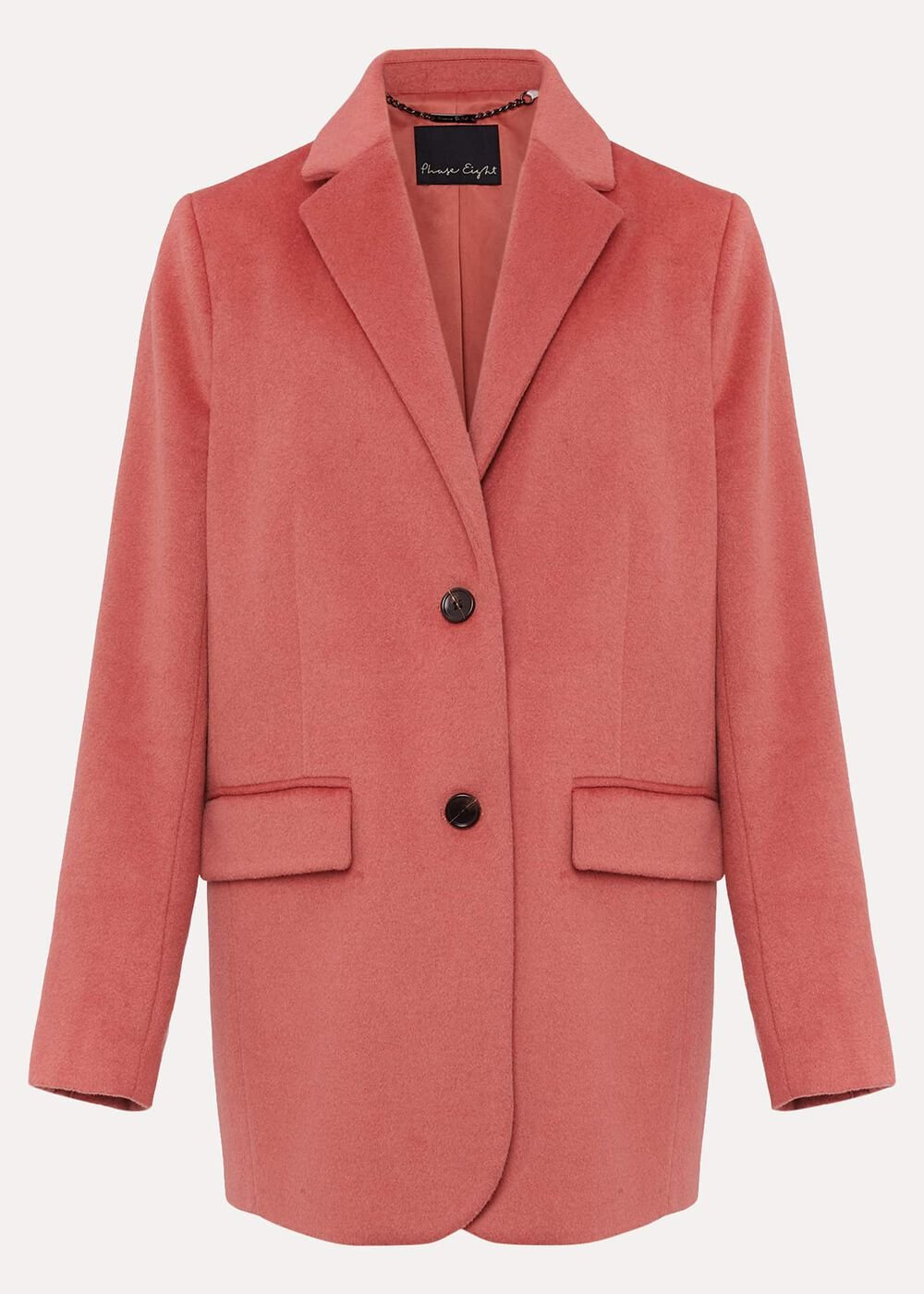 Amara Wool Coat Dark Coral