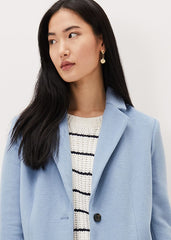 Amara Wool Coat Steel Blue