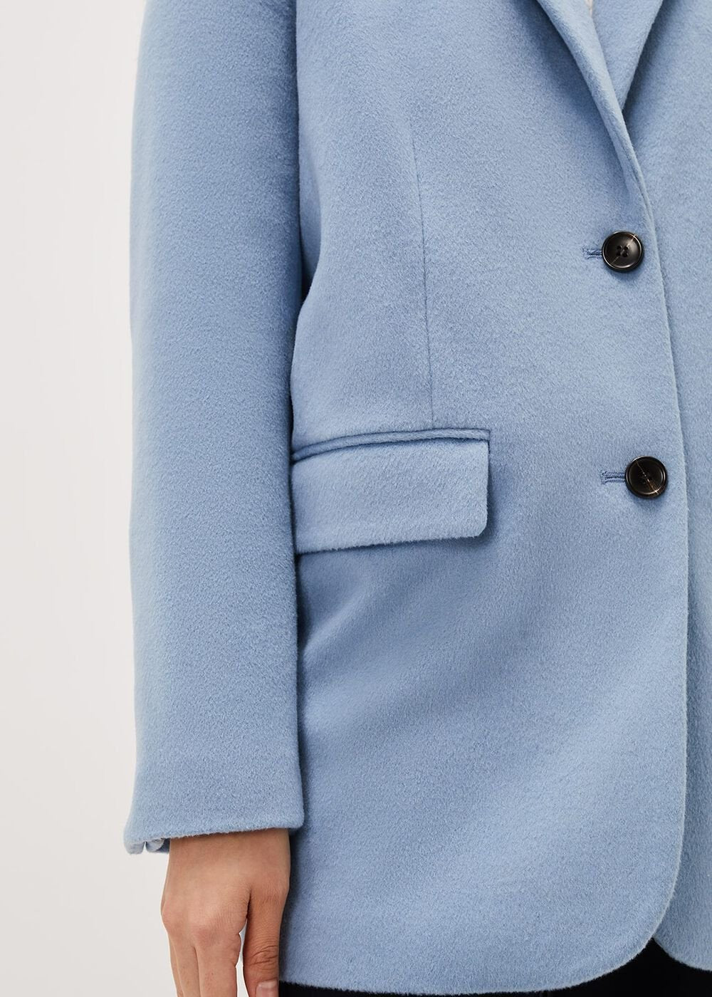 Amara Wool Coat Steel Blue