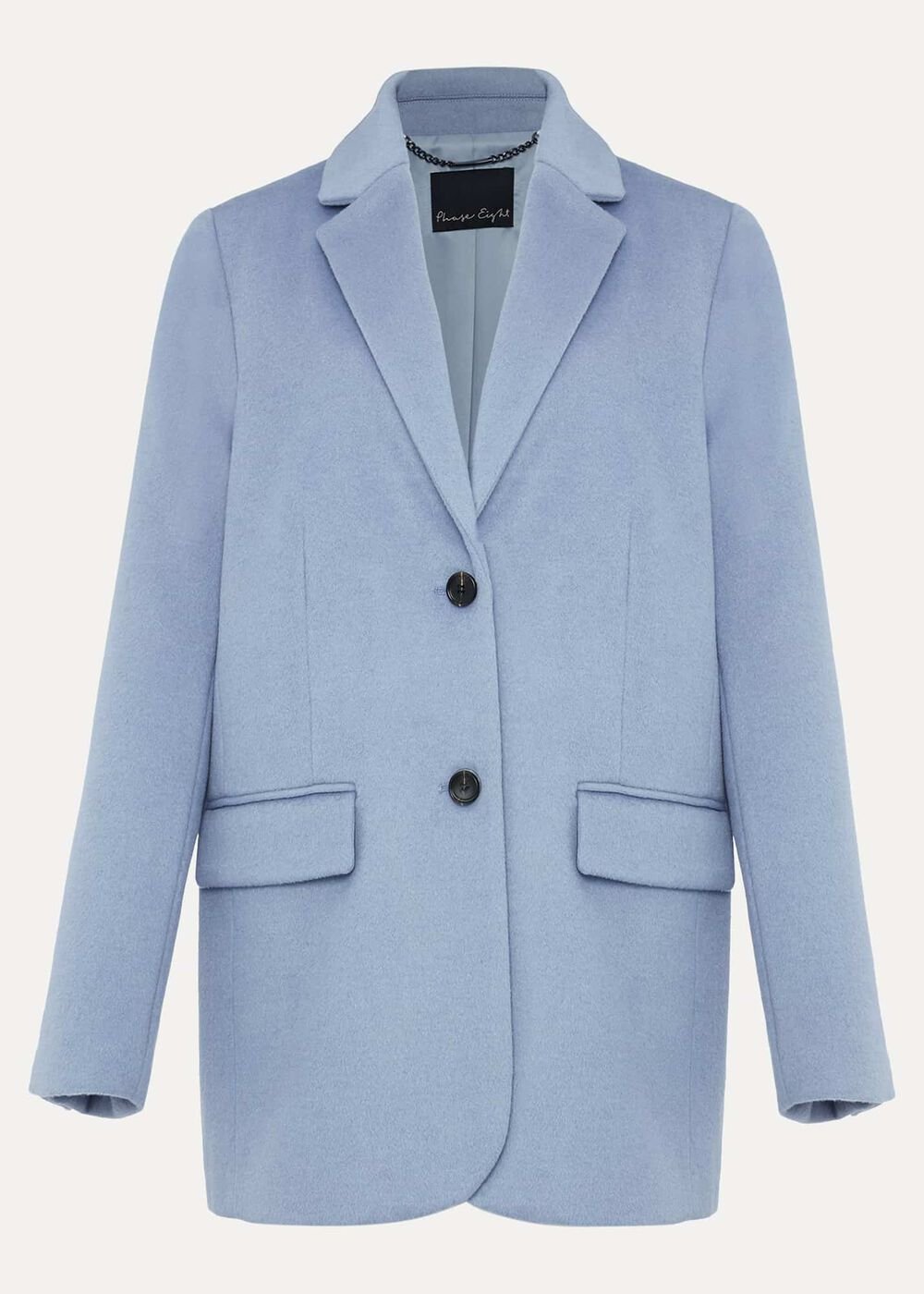 Amara Wool Coat Steel Blue