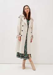 Tegan Trench Coat Off White
