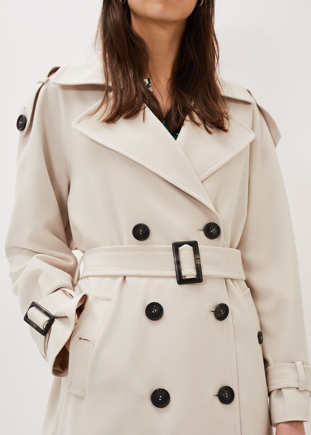Tegan Trench Coat Off White