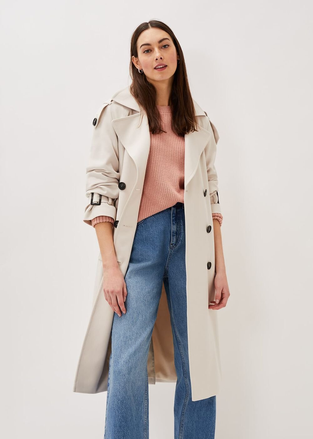 Tegan Trench Coat Off White