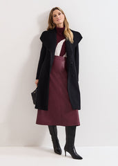 Nicci Wool Belted Coat Black