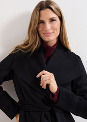 Nicci Wool Belted Coat Black