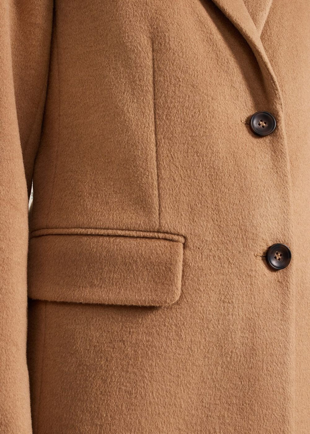 Lydia Blue Wool Smart Coat Camel
