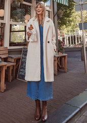 Libbie Longline Teddy Coat Ivory