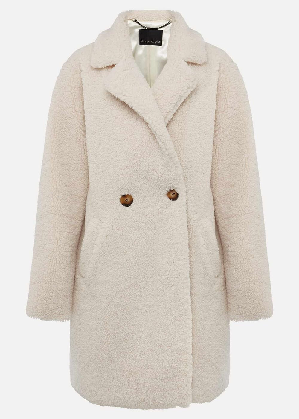 Libbie Longline Teddy Coat Ivory