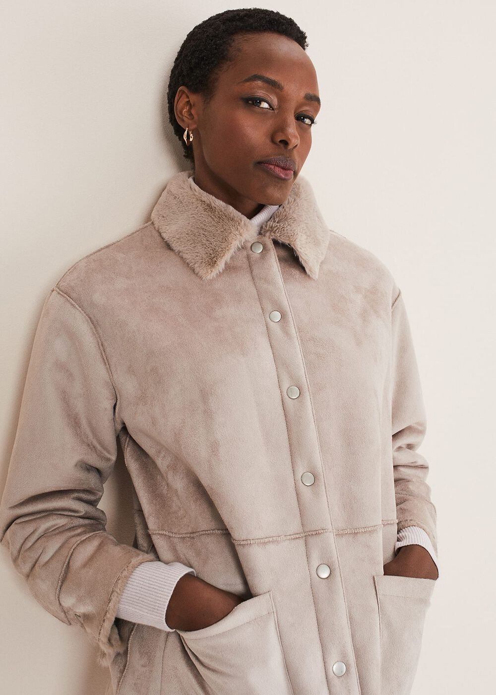 Heidi Reversible Shacket Mink