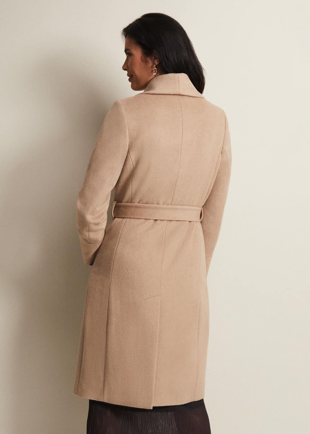 Nicci Wool Belted Coat Camel