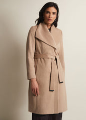 Nicci Wool Belted Coat Camel