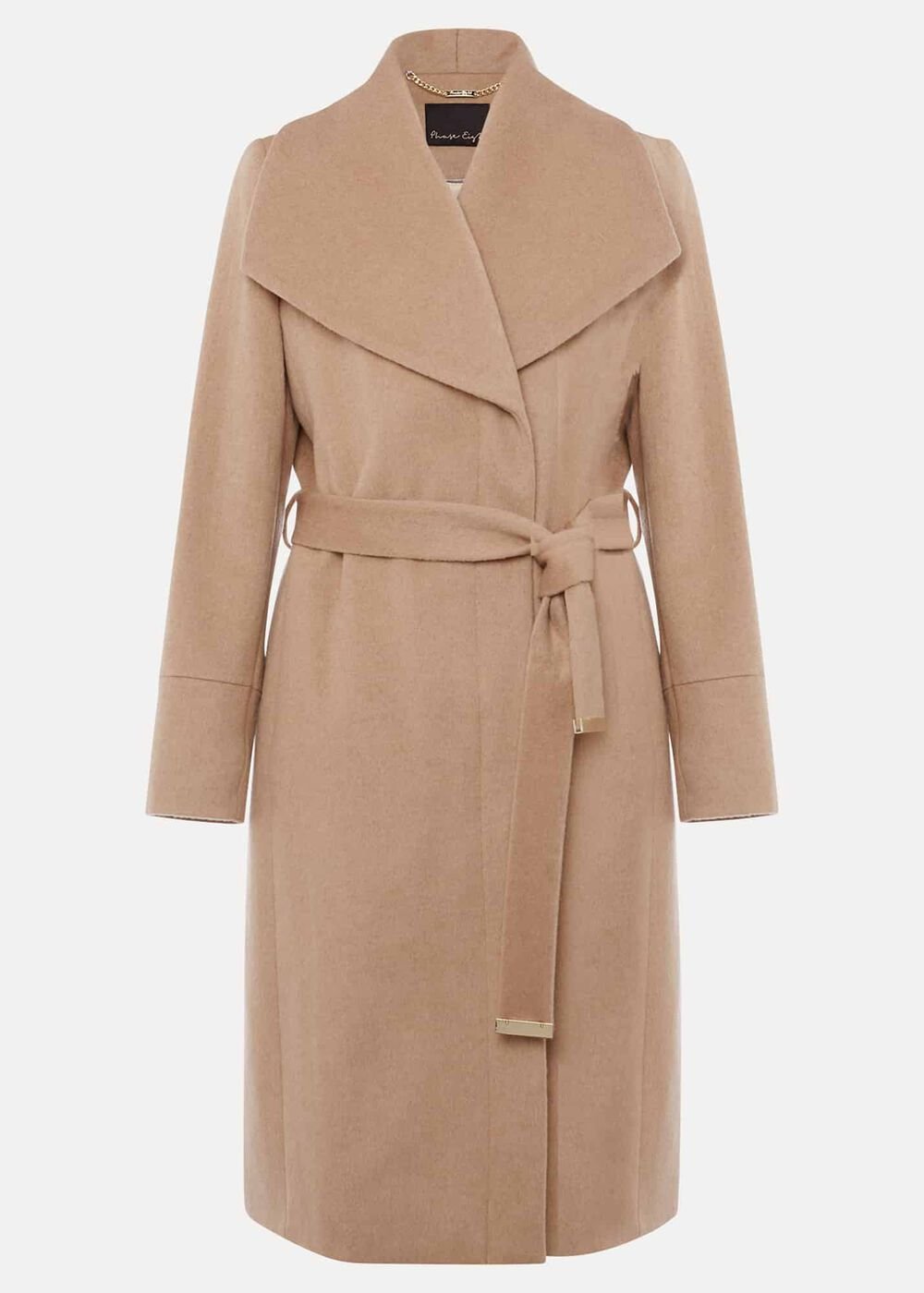 Nicci Wool Belted Coat Camel