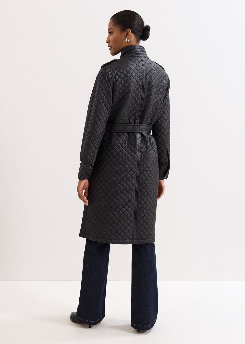 Erna Pu Coat Black